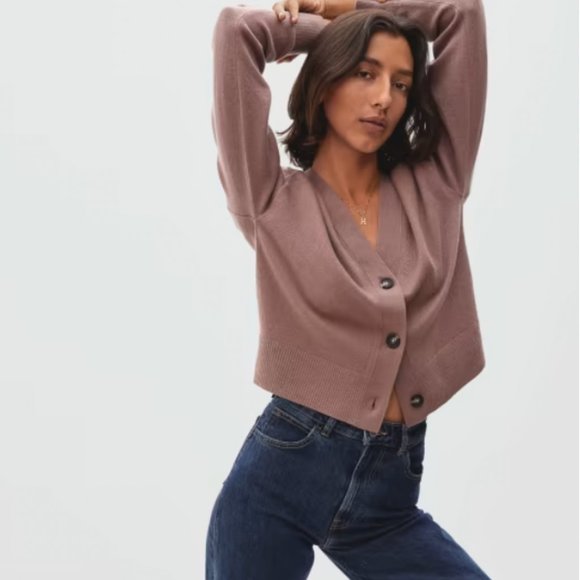 Everlane Sweaters - Everlane Cropped Cashmere Cardigan - Size Small